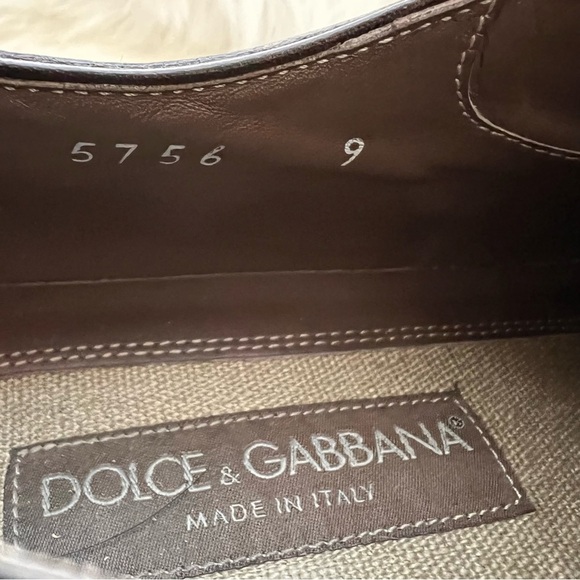 Dolce Gabbana 5756 Made in Italy Size 9 Black shoes Lace Up Wingtip main image 5